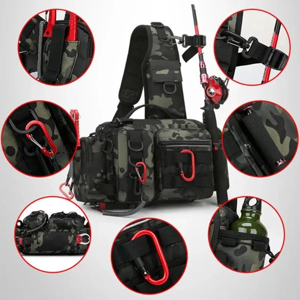 Single Shoulder Crossbody Fishing Bag