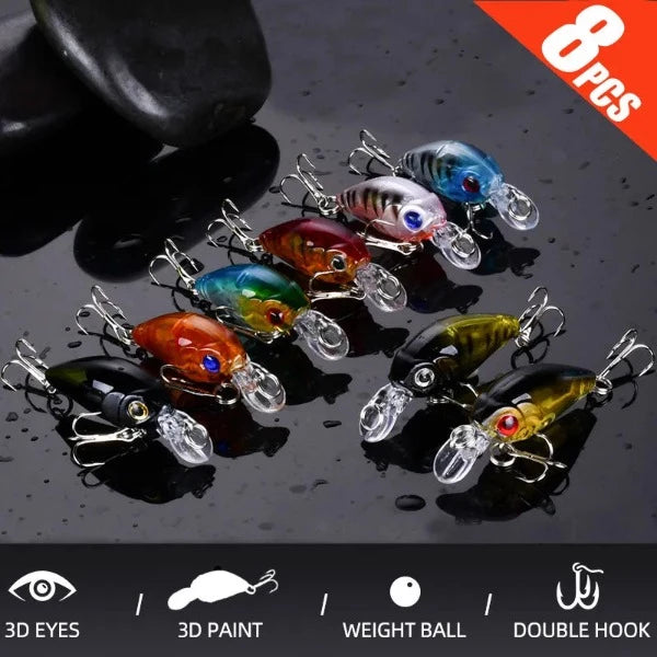 8pcs Crank Bait Set